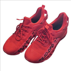 Men's Bold Red Athletic Sneakers